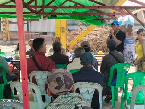 နဝဒေးသကြားစက်၏ ကြံစိုက်တောင်သူများအား စိုက်ပျိူးနည်းပညာသင်တန်းပေးခြင်း